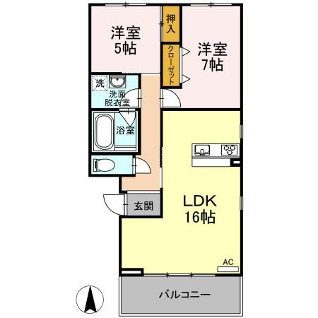 【間取り】 | コート・ラベンダー北長瀬