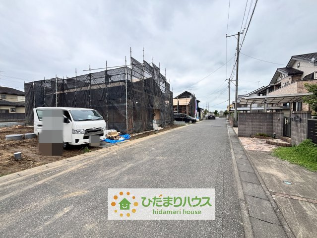 加須市水深第4　新築一戸建て　02　クレイドルガーデンの前面道路含む現地写真|26/08/31　撮影