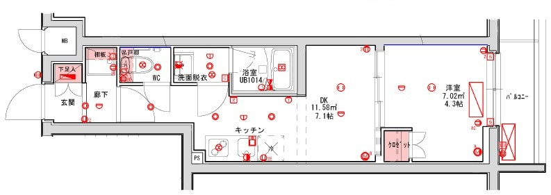 ハーモニーレジデンス品川大井町の間取り