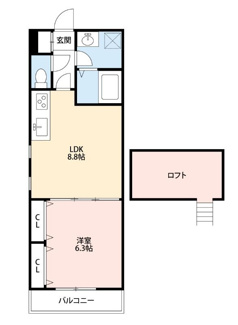 【間取り】 | グレイスコート舞浜 | 間取りです。