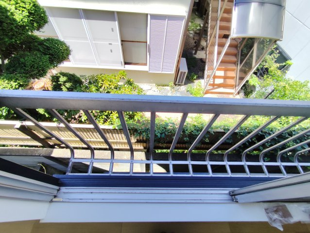 恵山荘のバルコニー