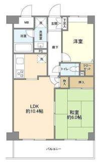 【間取り】 | 北糀谷コート | 間取りです。