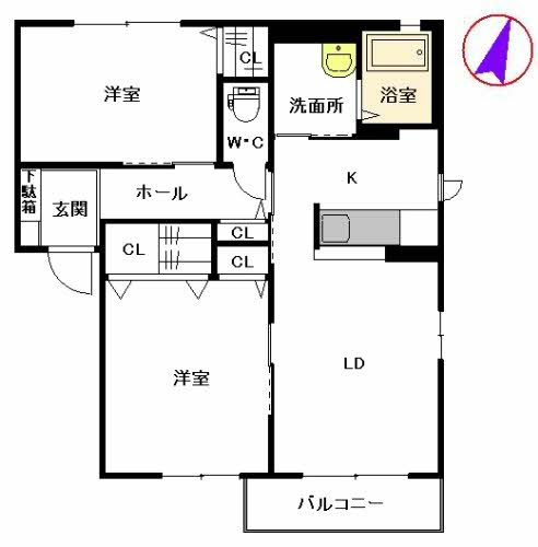 クオリア　Ⅱ棟　＊＊の間取り