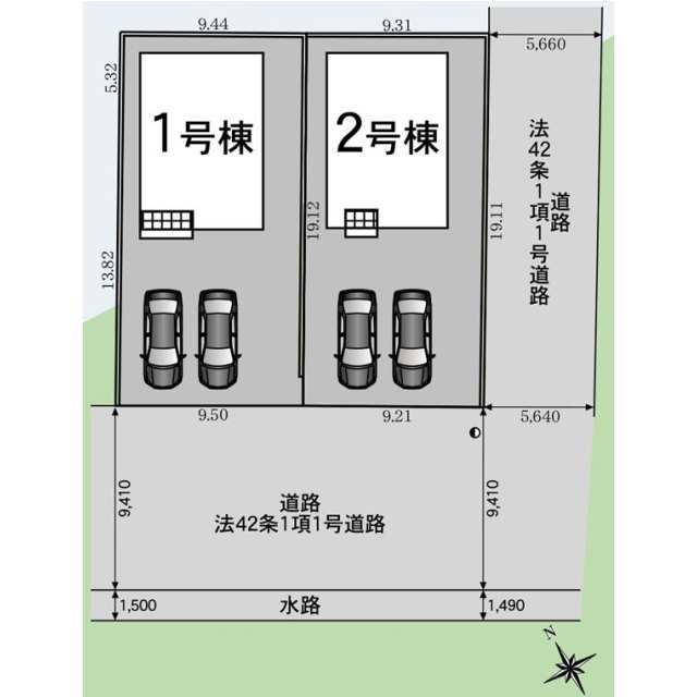 銚子市長塚町　第４の区画図