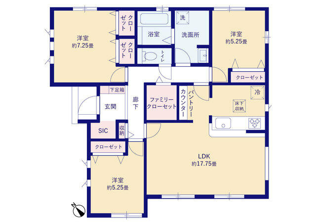 ４３７３千葉市貝塚２期１棟の間取り