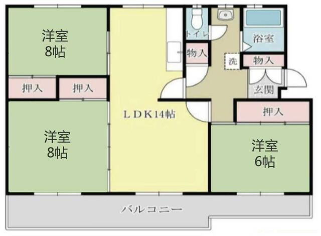 小金原団地１３棟の間取り