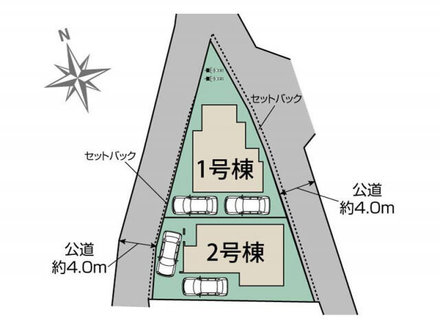 ブルーミングガーデン　千葉市中央区葛城２丁目２棟／１期１号棟の区画図