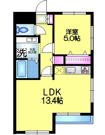 アネックス１の間取り|★最上階／角部屋３面窓★