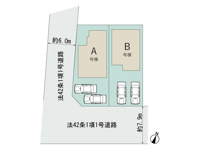松戸市小金原７丁目３番の区画図