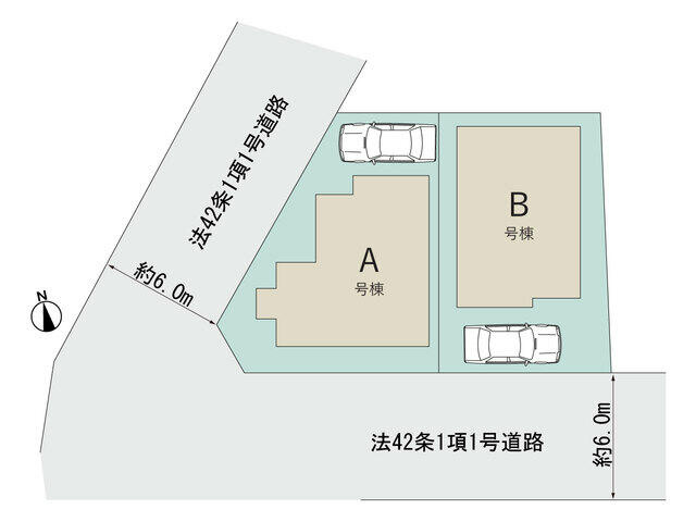 船橋市大穴南一丁目６０４番の区画図