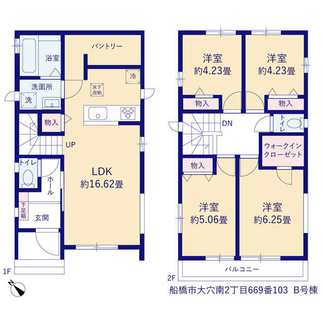 船橋市大穴南２丁目６６９番１０３の間取り