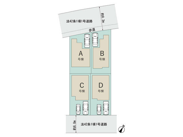 市川市本北方３丁目７０４番の区画図