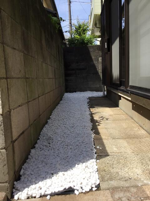 市川市北国分中古住宅１棟の庭|和室前通路南側