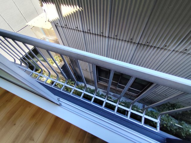 恵山荘のバルコニー
