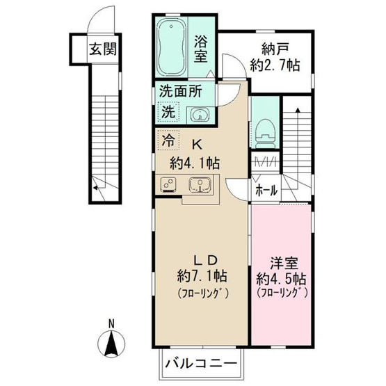 【間取り】 | Duo　南台　B