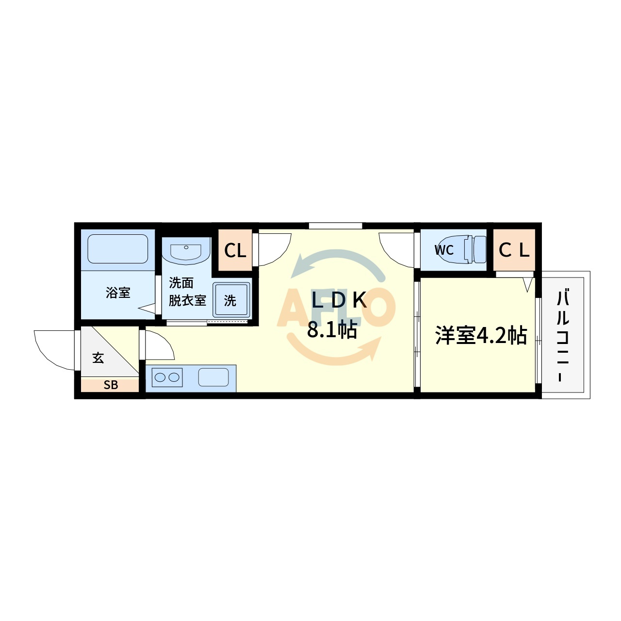 F asecia demodoの間取り|F asecia demodo　間取り