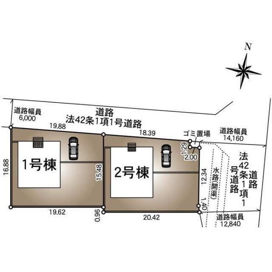【区画図】 | CRADLE GARDEN加須市水深第4　2号棟 | 現況と異なる場合は現況優先とさせていただきます