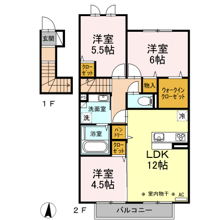 雅弐番館の間取り