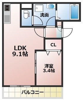 ジーメゾン池田旭町の間取り