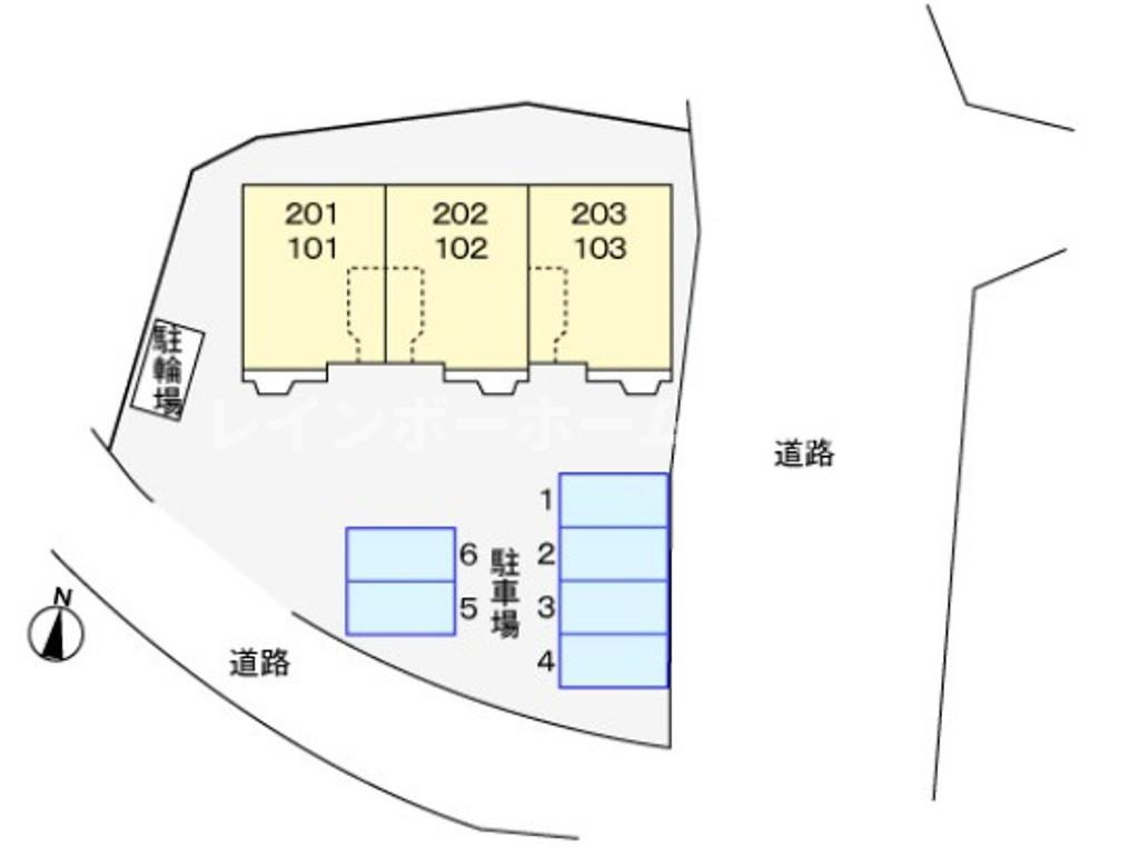 サンライズヒル※初期費用分割あと払いサービス利用可能物件の区画図