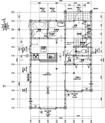 新築戸建・新築建売　大泉町仙石1丁目　南小学校・南中学校の間取り|【4号棟】1階平面図：キッチンと洗面室が近く家事動線がスムーズ！