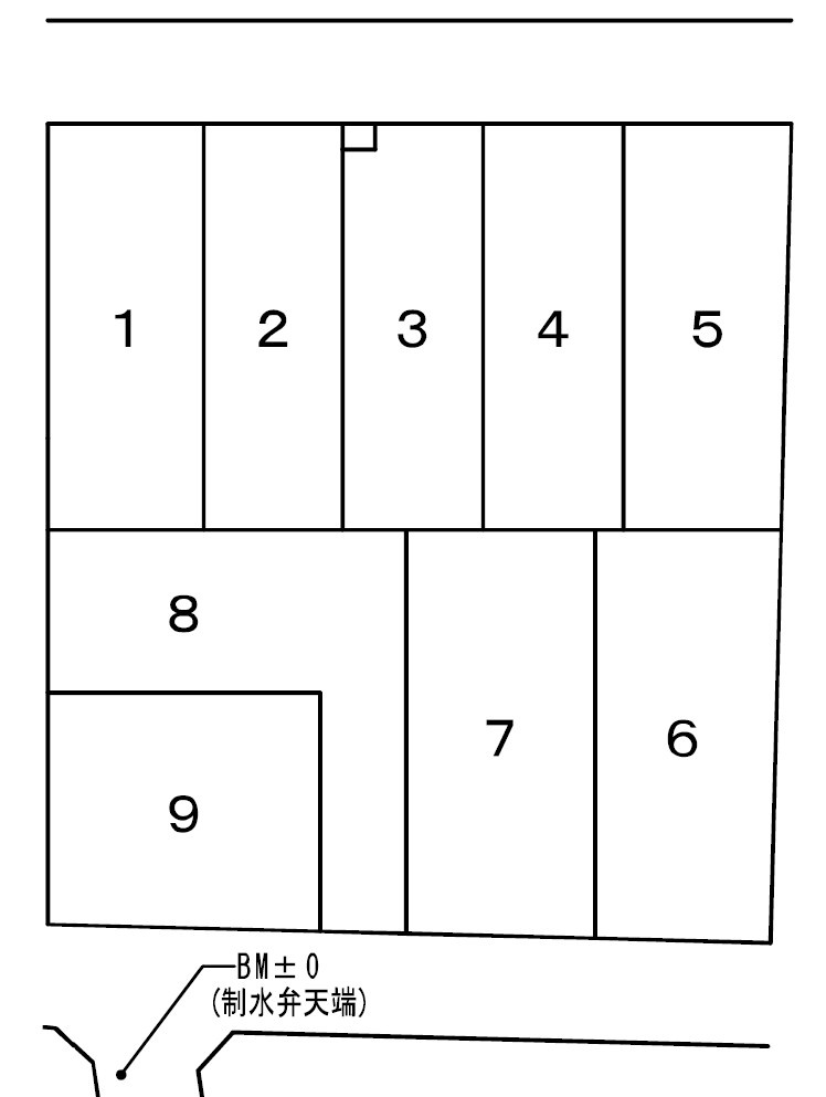 新築戸建・新築建売　大泉町仙石1丁目　南小学校・南中学校の区画図|【4号棟】駐車スペース並列3台駐車可能！