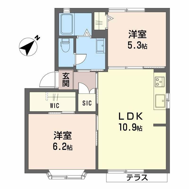 リバティータウン　Ａ棟　の間取り