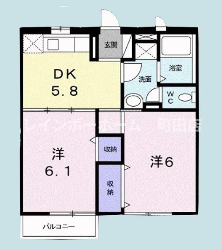 ＯＭハイツ２※初期費用分割あと払いサービス利用可能物件の間取り