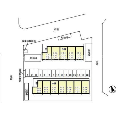 ロイヤルコートKayAB Bの区画図