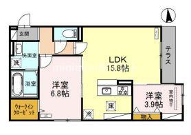 ルシェーナ西田辺の間取り