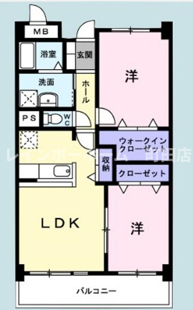桜並木パークマンション※初期費用分割あと払いサービス利用可能物件の間取り
