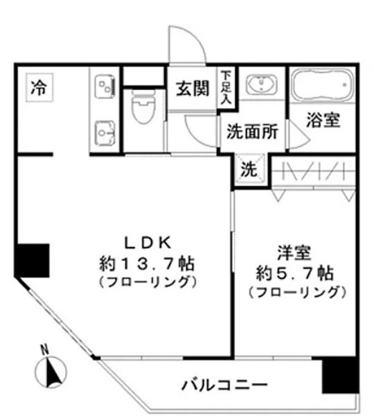 GL蔵前の間取り