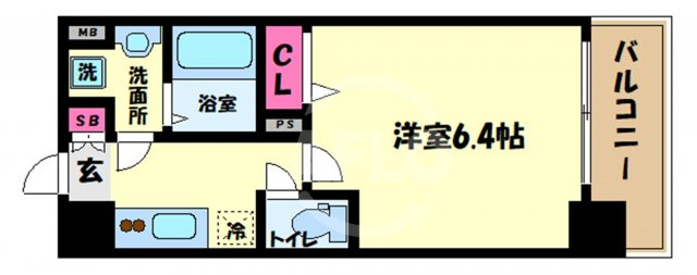 ジアコスモ大阪イーストゲートの間取り|ジアコスモ大阪イーストゲート　間取り