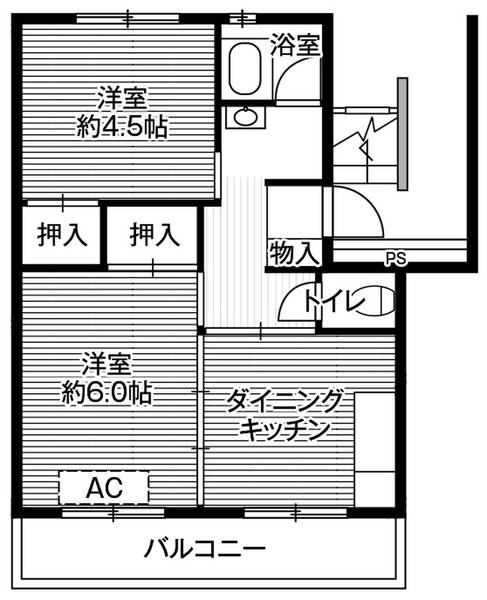 ビレッジハウス台宿4号棟の間取り