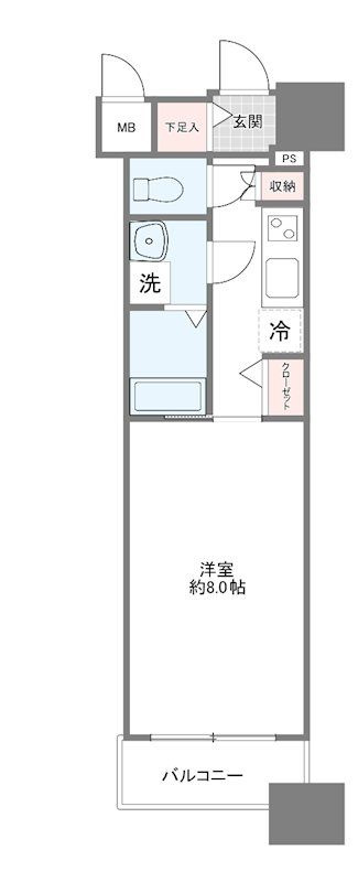 アヴァンティーク銀座２丁目の間取り|間取りです。
