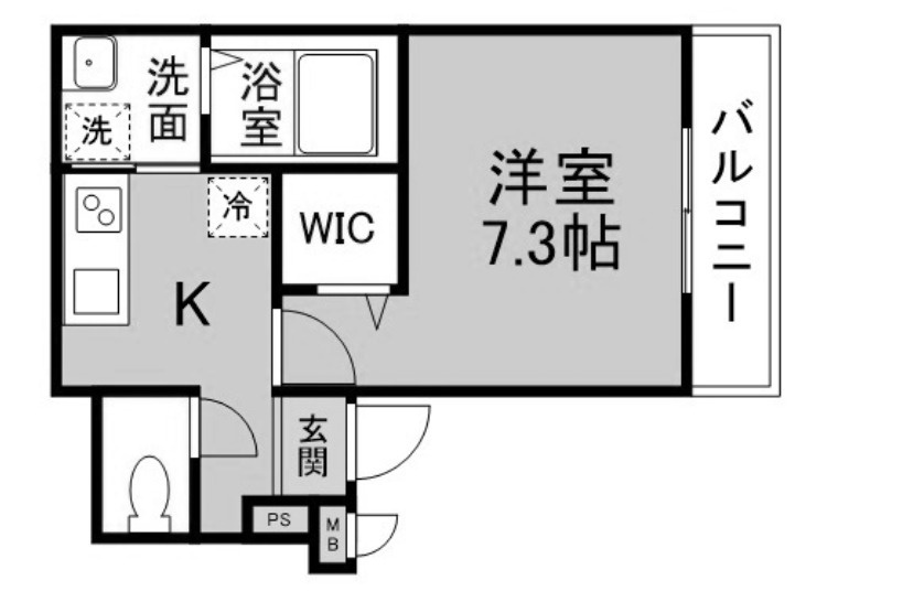 フジパレス西宮鳴尾Ⅵ番館の間取り