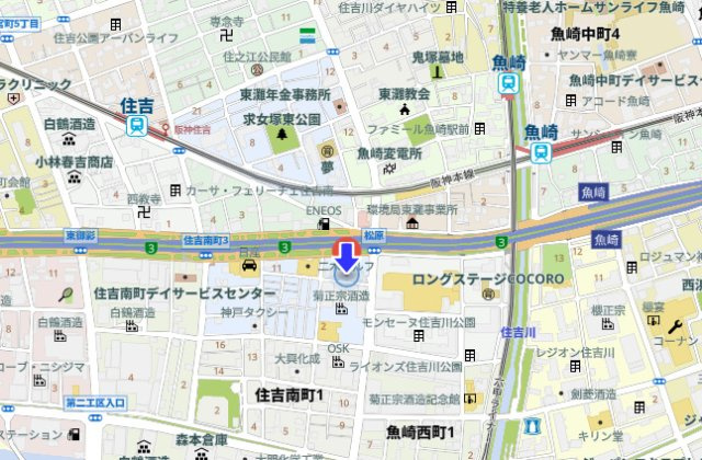 セレッソコート住吉川公園の地図