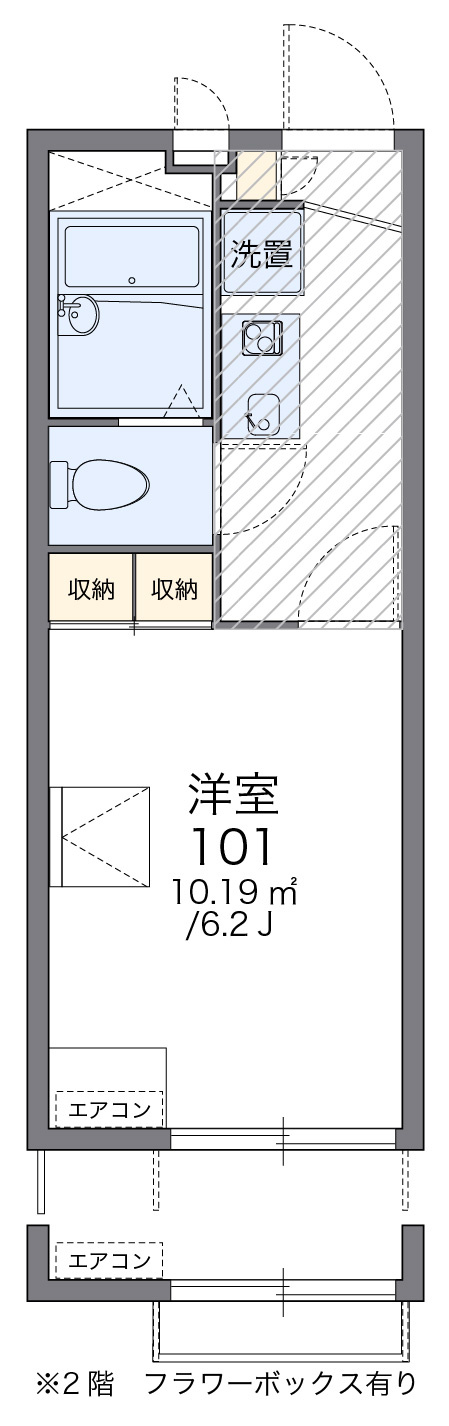 レオパレス夢桜の間取り