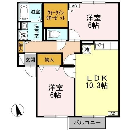 ビバーチェ・やまは奈　A棟の間取り
