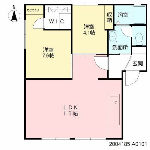 アビーロード　Ａ棟　の間取り