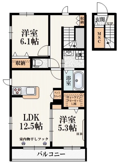 エーデルガーデン小金井の間取り|★角部屋３面採光★　★南向きです★