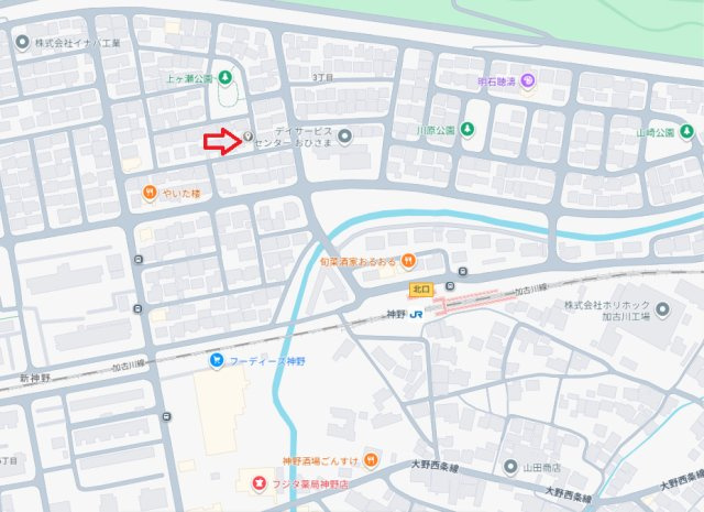 加古川市新神野3丁目　土地の地図