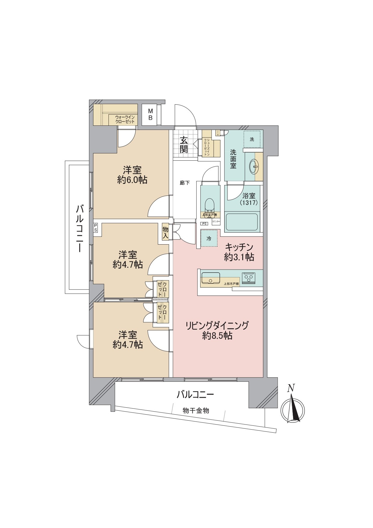 ノーブル西日暮里の間取り