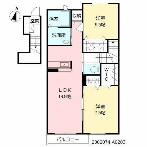 ＭビレッジⅡ　Ａ棟の間取り