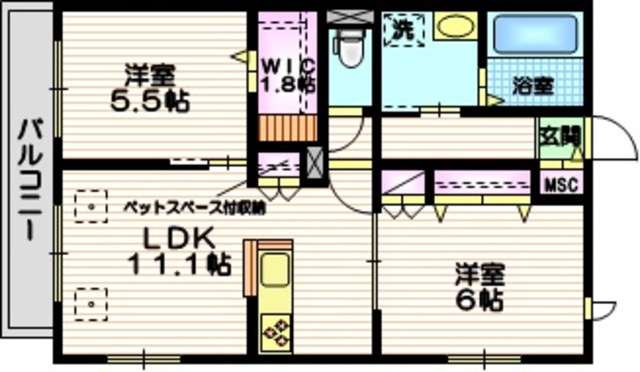 ラ・メゾン天王台の間取り|★南東角部屋３面窓★