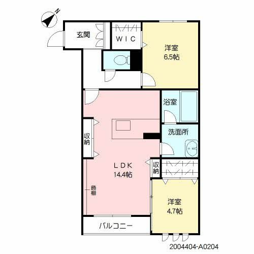 シャーメゾンアメニティ御領Ⅰの間取り