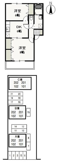 【間取り】 | クリスタルパレス　A