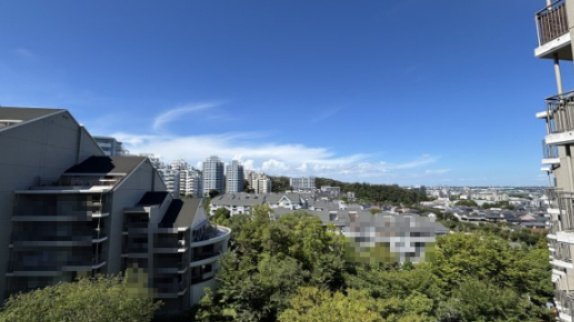 北側からの眺望です。空が広く見えます。