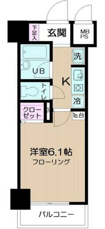 日神パレステージ三軒茶屋第2　分譲賃貸　高層階　オートロックの間取り