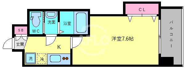 Luxe玉造Ⅰの間取り|Luxe玉造I　間取り